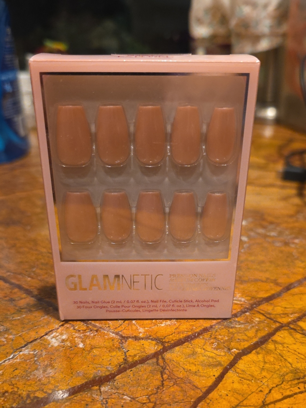 Glamnetic Nude Tan Press-On Nails - 30 Pack Exposed